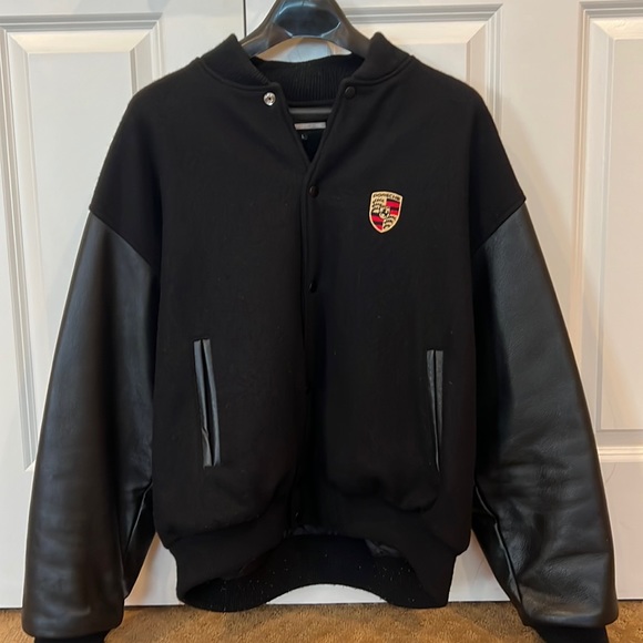 Porsche Jackets & Coats Porsche Mens Leather Wool A Vintage Bomber